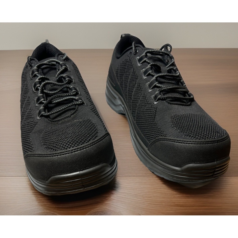 OrthoFeet Cobalt 612 Safety Toe Work Shoe Men's 11D Black Slip Resistant EH